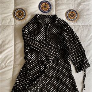 Primark Button down polka dot dress